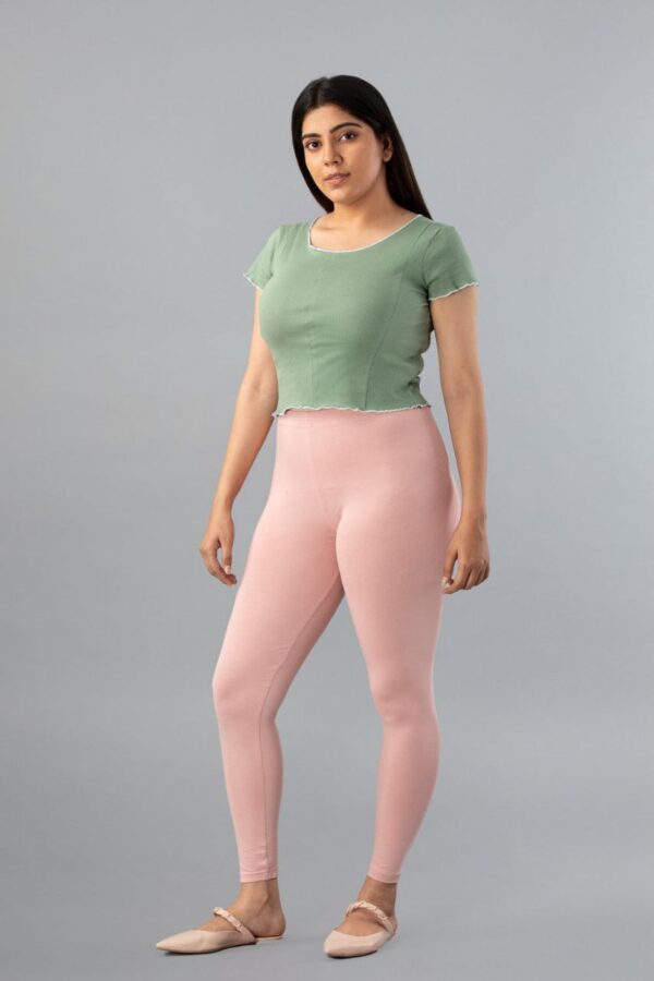 Baby Pink Ankle Leggings