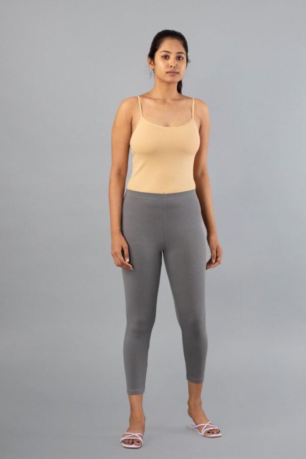 Grey Ankle Leggings - Image 3