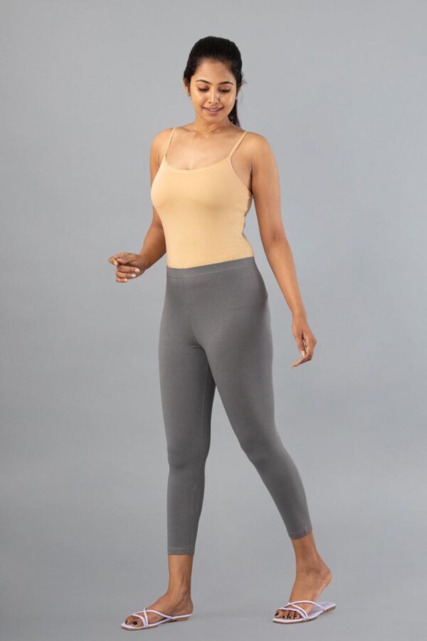 Grey Ankle Leggings - Image 2