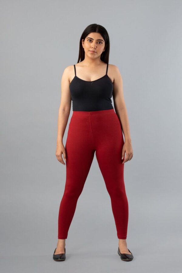 Red Ankle Leggings - Image 2